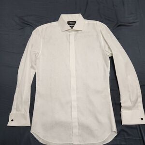 Bonobos Tonal Floral Pattern White Dress Shirt